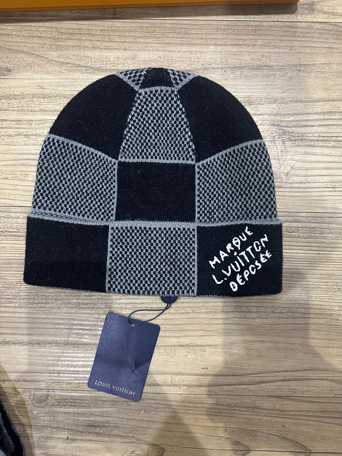 Grey and Black Beanie